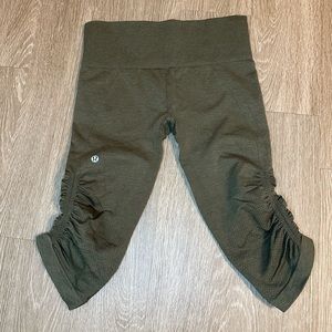Olive Green Lululemon Capri Leggings